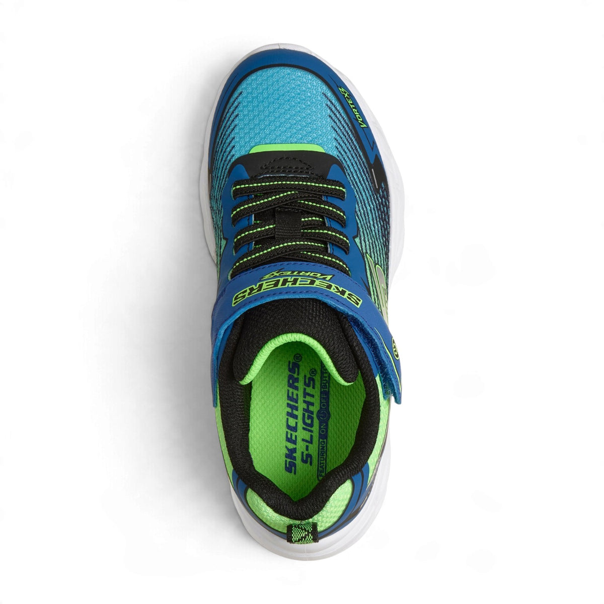 Skechers Boys' S-Lights Vortex 3.0 Light-Up Sneakers – Blue/Black/Lime – product view 7