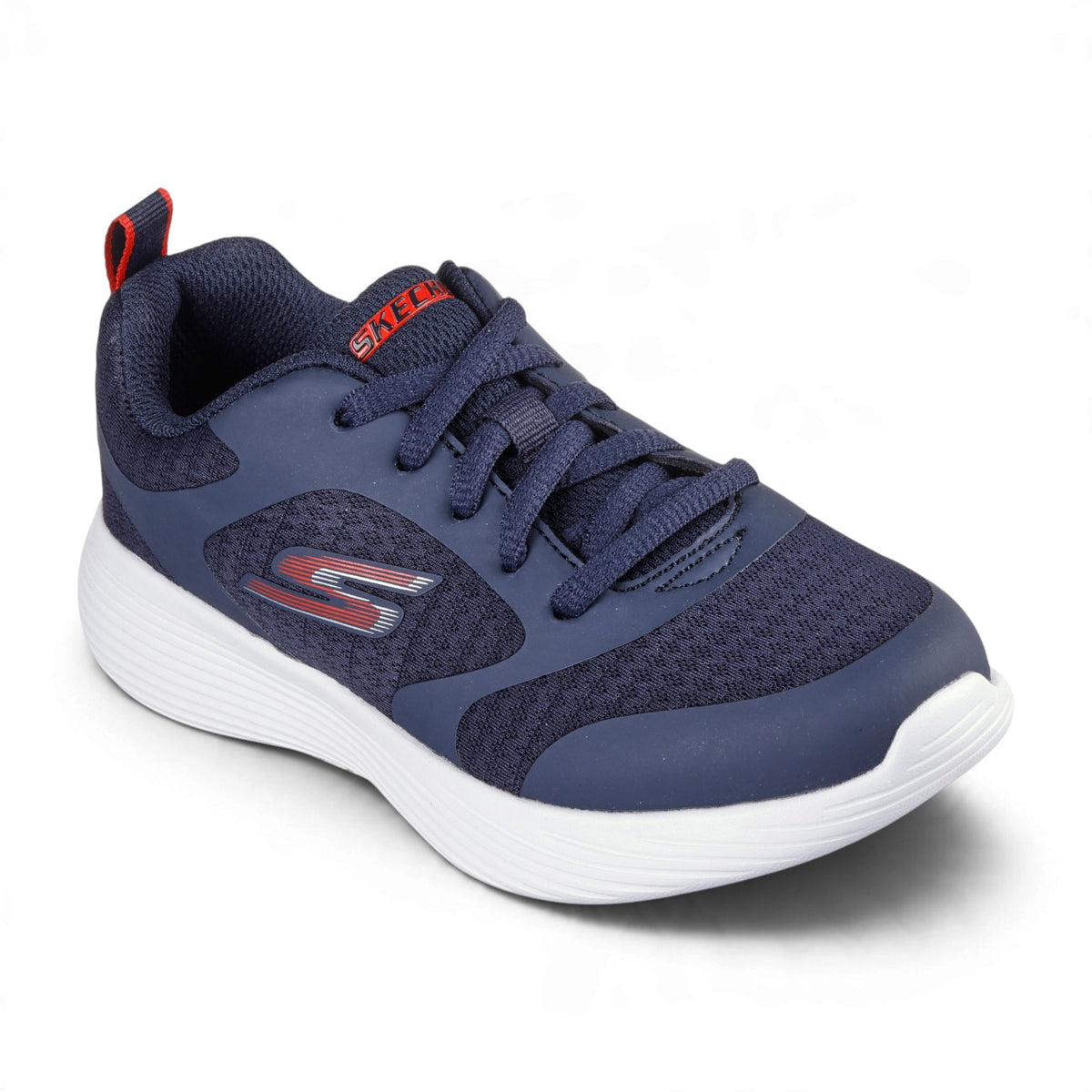 Skechers Boys' GO RUN 400 V2 Lace-Up Sneakers – Navy/Red – product view 2